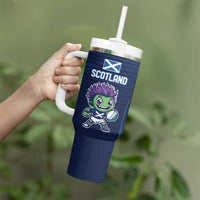 Scotland Rugby Custom Tumbler With Handle Thistle Mascot Go Scottish!