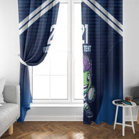 Scotland Rugby Custom Window Curtain Thistle Mascot Go Scottish!