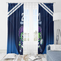 Scotland Rugby Custom Window Curtain Thistle Mascot Go Scottish!