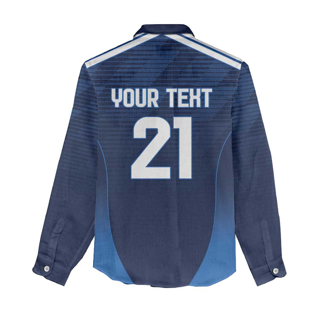 Scotland Rugby Custom Women Casual Shirt Thistle Mascot Go Scottish!