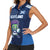 Scotland Rugby Custom Women Sleeveless Polo Shirt Thistle Mascot Go Scottish!