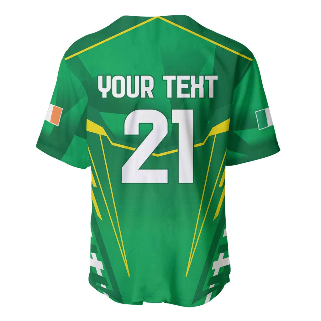 Ireland Rugby Custom Baseball Jersey Irish Warrior Mascot Go Shamrock