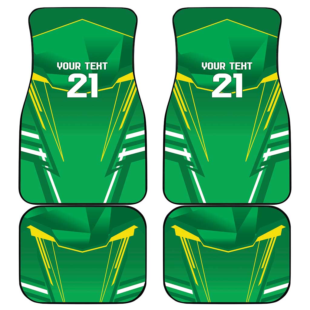 Ireland Rugby Custom Car Mats Irish Warrior Mascot Go Shamrock