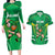 Ireland Rugby Custom Couples Matching Long Sleeve Bodycon Dress and Hawaiian Shirt Irish Warrior Mascot Go Shamrock