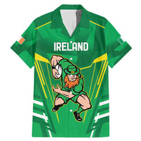 Ireland Rugby Custom Family Matching Mermaid Dress and Hawaiian Shirt Irish Warrior Mascot Go Shamrock