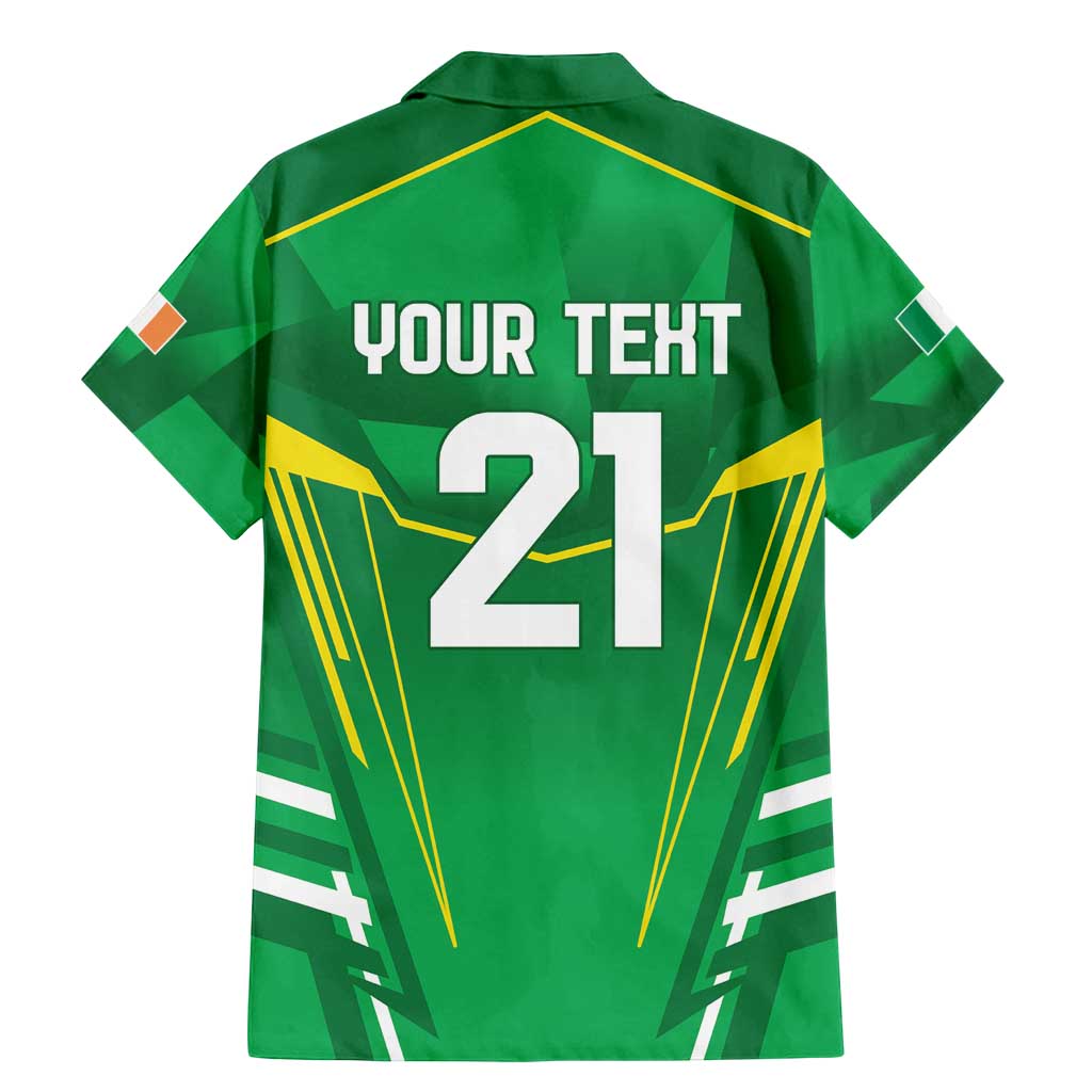 Ireland Rugby Custom Family Matching Mermaid Dress and Hawaiian Shirt Irish Warrior Mascot Go Shamrock