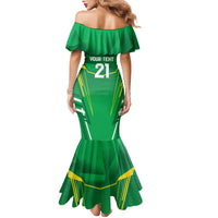 Ireland Rugby Custom Family Matching Mermaid Dress and Hawaiian Shirt Irish Warrior Mascot Go Shamrock