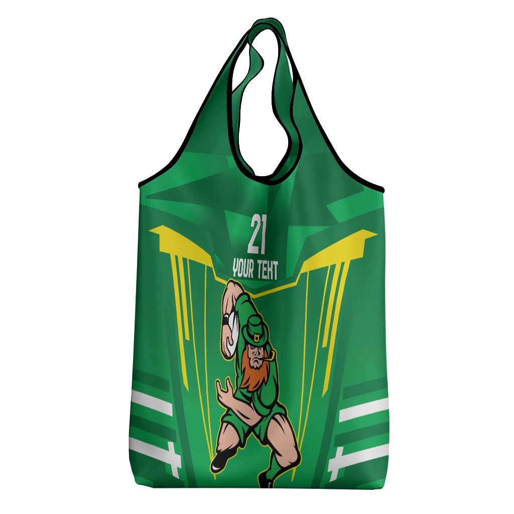 Ireland Rugby Custom Grocery Bag Irish Warrior Mascot Go Shamrock