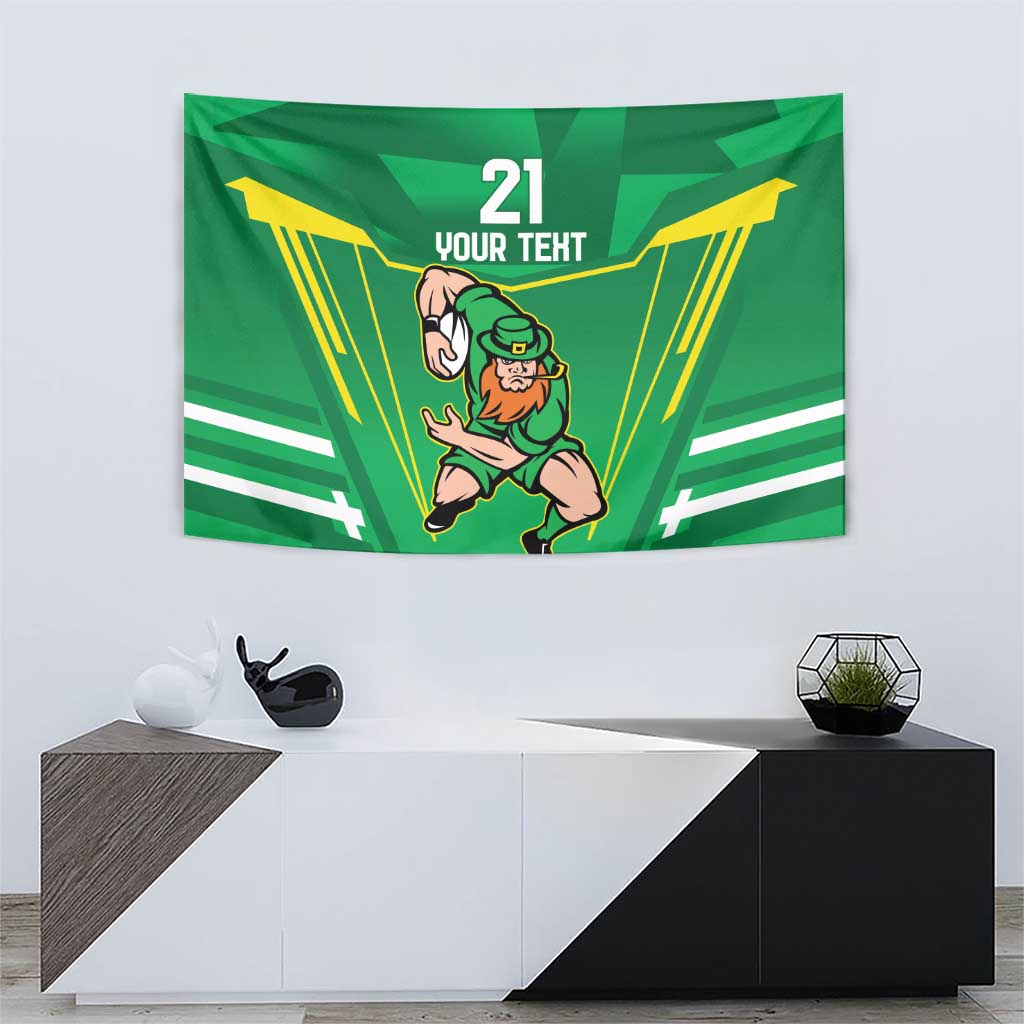 Ireland Rugby Custom Tapestry Irish Warrior Mascot Go Shamrock