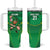 Ireland Rugby Custom Tumbler With Handle Irish Warrior Mascot Go Shamrock