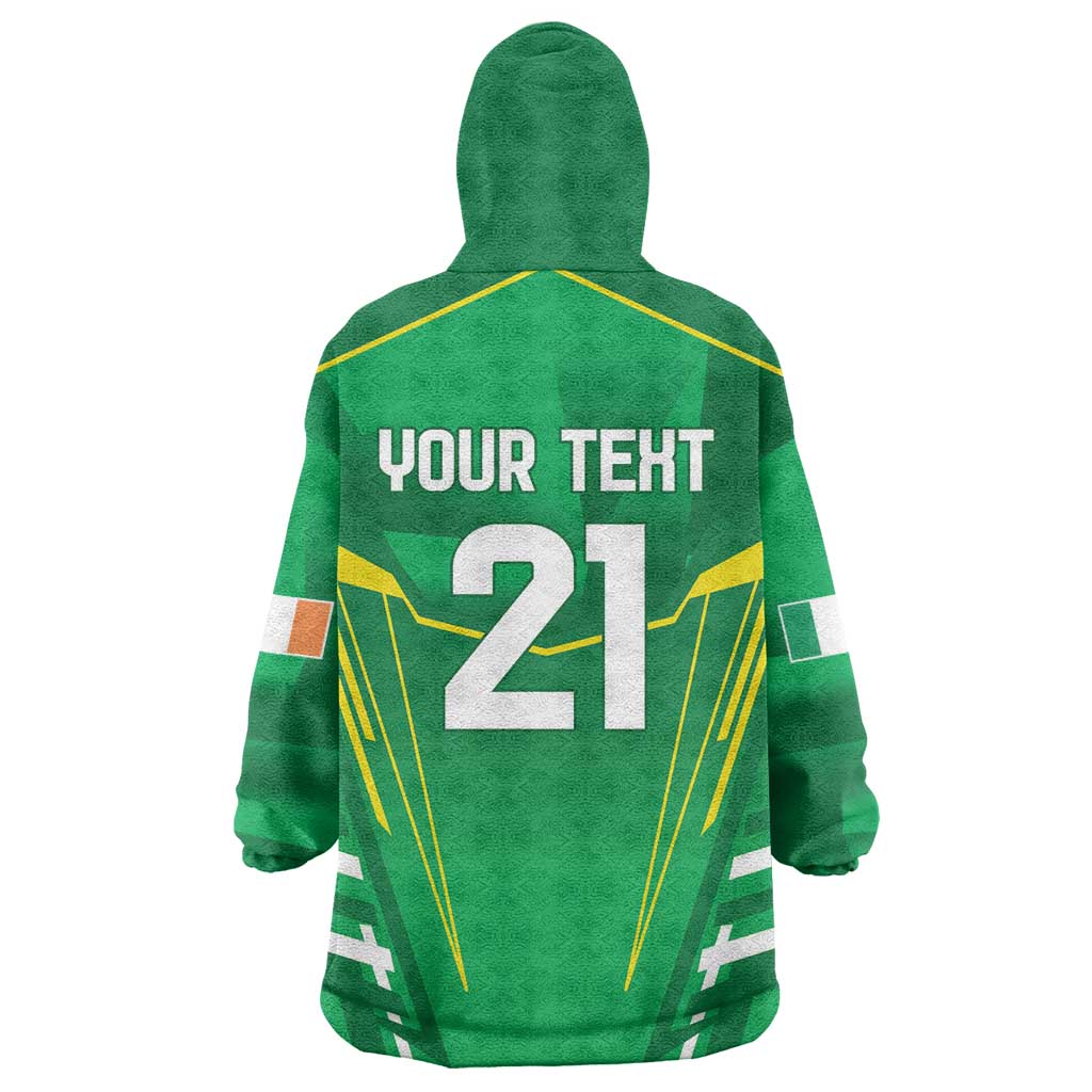 Ireland Rugby Custom Wearable Blanket Hoodie Irish Warrior Mascot Go Shamrock