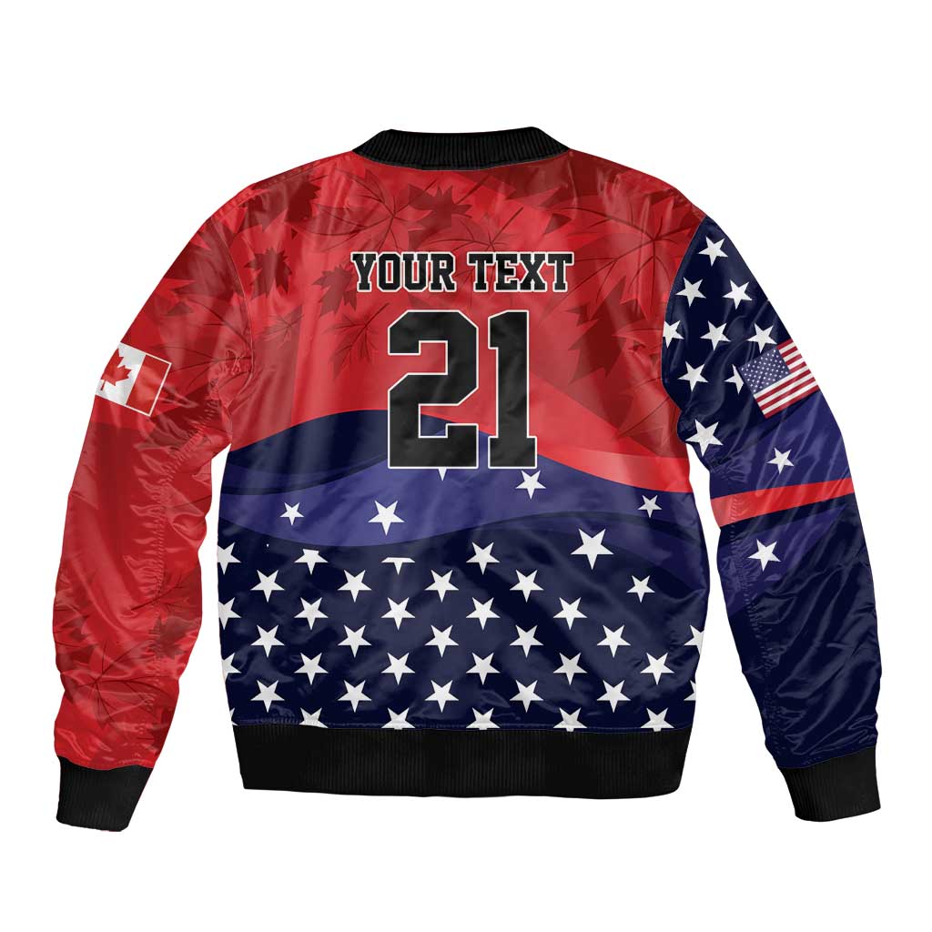 USA Canada Ice Hockey Custom Bomber Jacket Go Champion 4 Nations