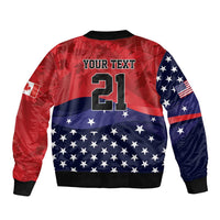 USA Canada Ice Hockey Custom Bomber Jacket Go Champion 4 Nations