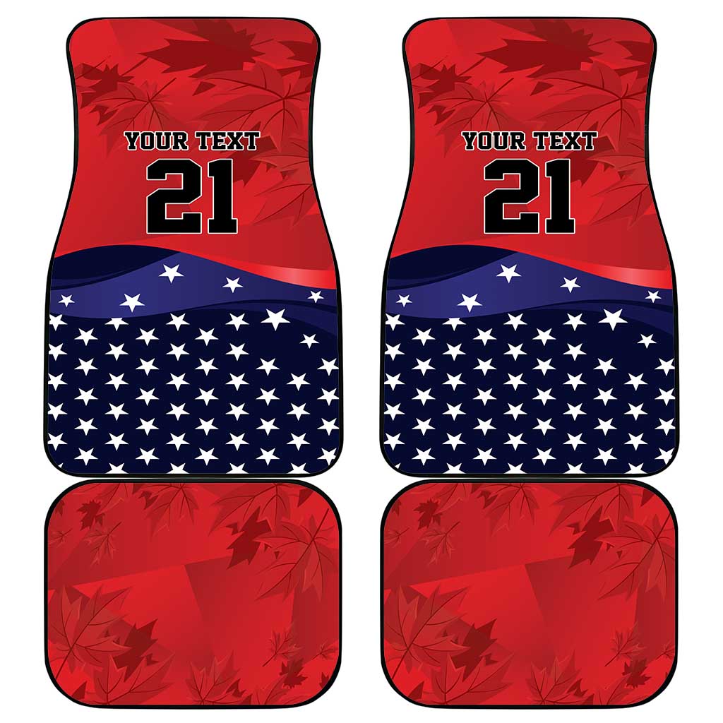 USA Canada Ice Hockey Custom Car Mats Go Champion 4 Nations