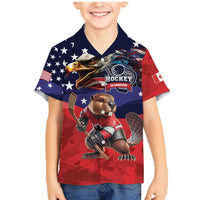 USA Canada Ice Hockey Custom Family Matching Mermaid Dress and Hawaiian Shirt Go Champion 4 Nations