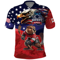 USA Canada Ice Hockey Custom Polo Shirt Go Champion 4 Nations