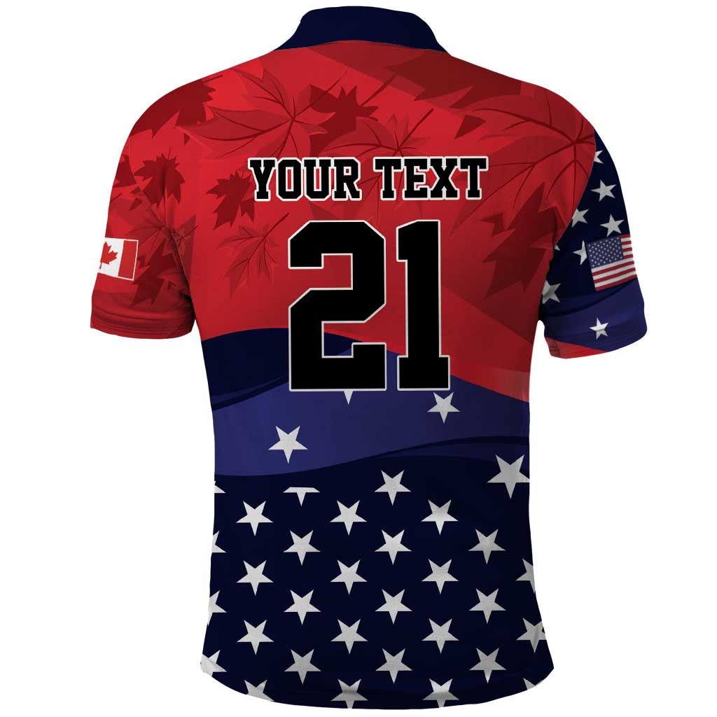 USA Canada Ice Hockey Custom Polo Shirt Go Champion 4 Nations