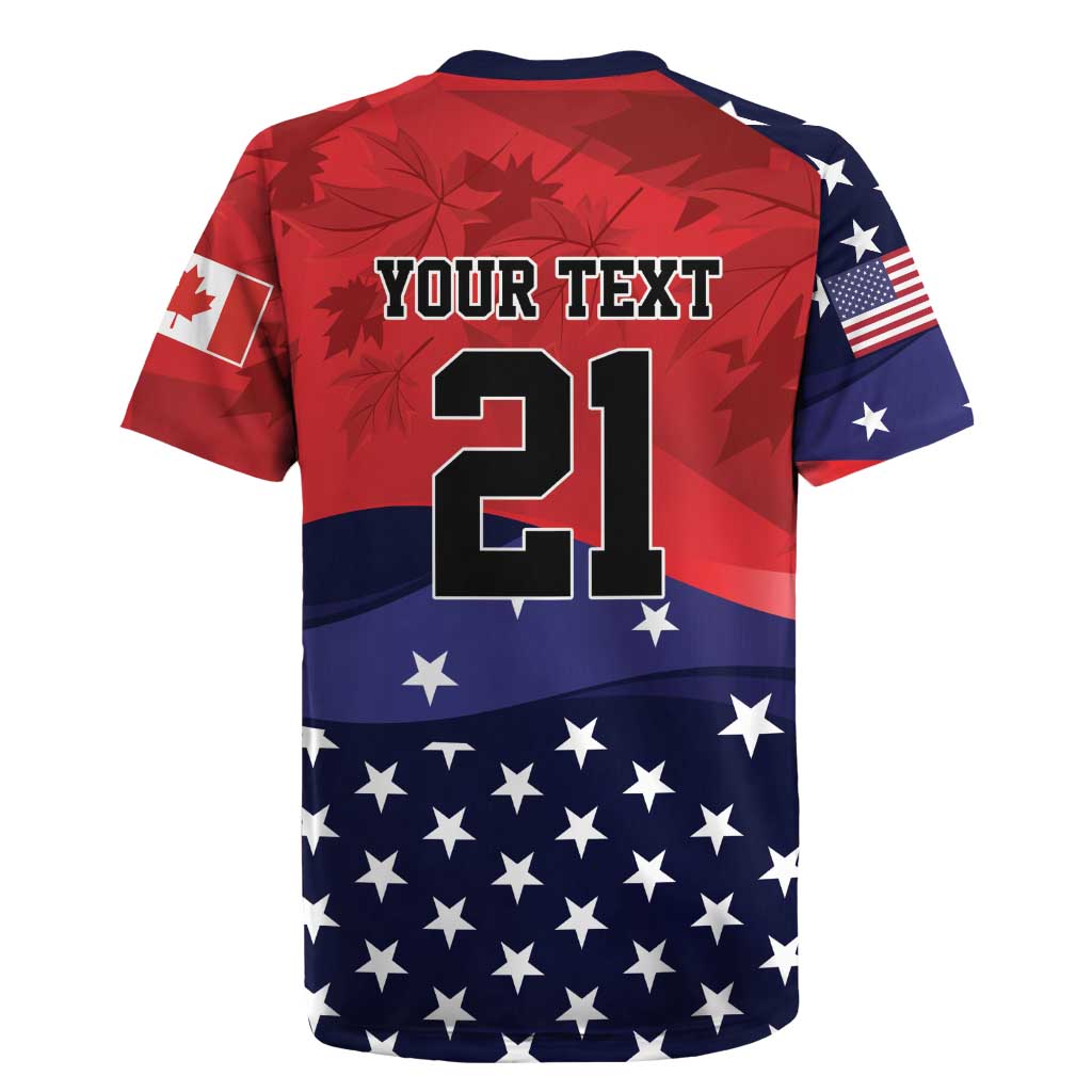 USA Canada Ice Hockey Custom Rugby Jersey Go Champion 4 Nations