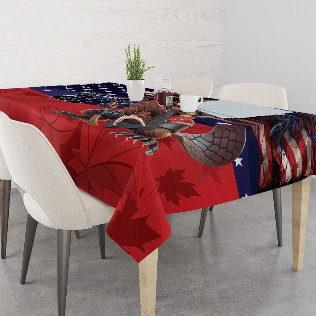 USA Canada Ice Hockey Custom Tablecloth Go Champion 4 Nations