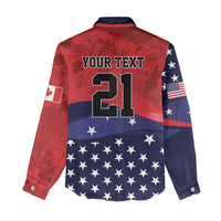 USA Canada Ice Hockey Custom Women Casual Shirt Go Champion 4 Nations