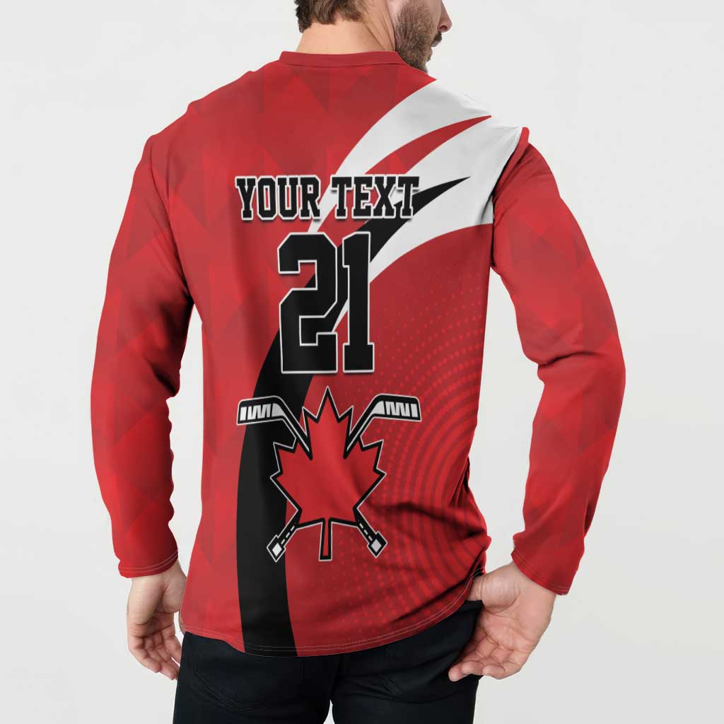 Canada Hockey Custom Button Sweatshirt Go Champion 4 Nations