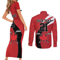 Canada Hockey Custom Couples Matching Short Sleeve Bodycon Dress and Long Sleeve Button Shirt Go Champion 4 Nations
