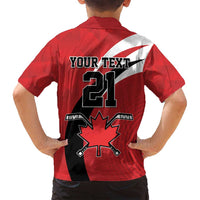 Canada Hockey Custom Family Matching Long Sleeve Bodycon Dress and Hawaiian Shirt Go Champion 4 Nations