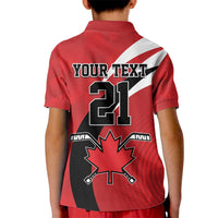 Canada Hockey Custom Kid Polo Shirt Go Champion 4 Nations