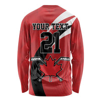Canada Hockey Custom Long Sleeve Shirt Go Champion 4 Nations
