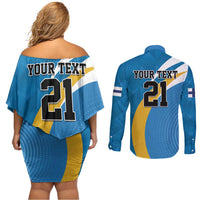 Finland Leijonat Hockey Custom Couples Matching Off Shoulder Short Dress and Long Sleeve Button Shirt Suomen Jaakiekkoliitto 4 Nations