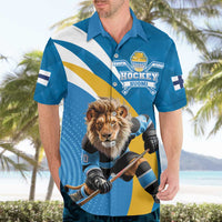 Finland Leijonat Hockey Custom Hawaiian Shirt Suomen Jaakiekkoliitto 4 Nations