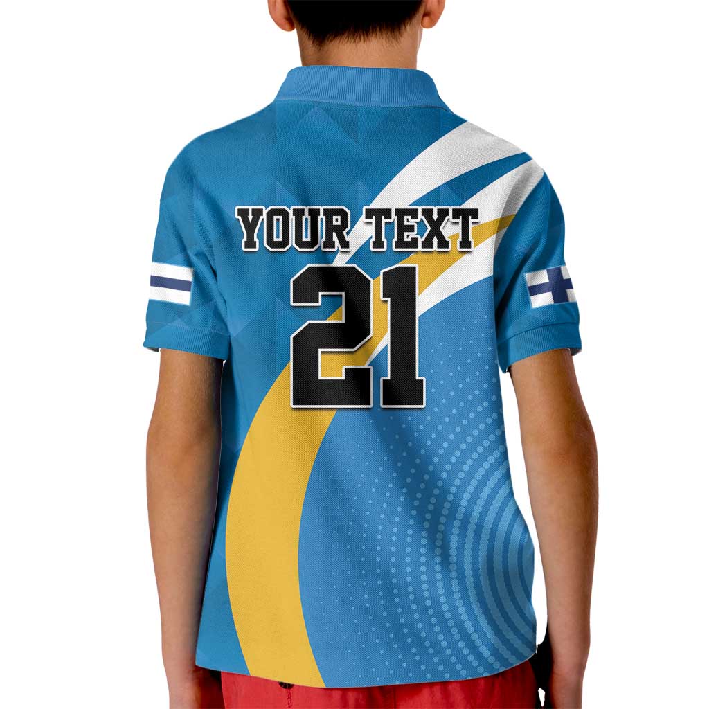 Finland Leijonat Hockey Custom Kid Polo Shirt Suomen Jaakiekkoliitto 4 Nations