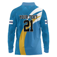 Finland Leijonat Hockey Custom Long Sleeve Polo Shirt Suomen Jaakiekkoliitto 4 Nations