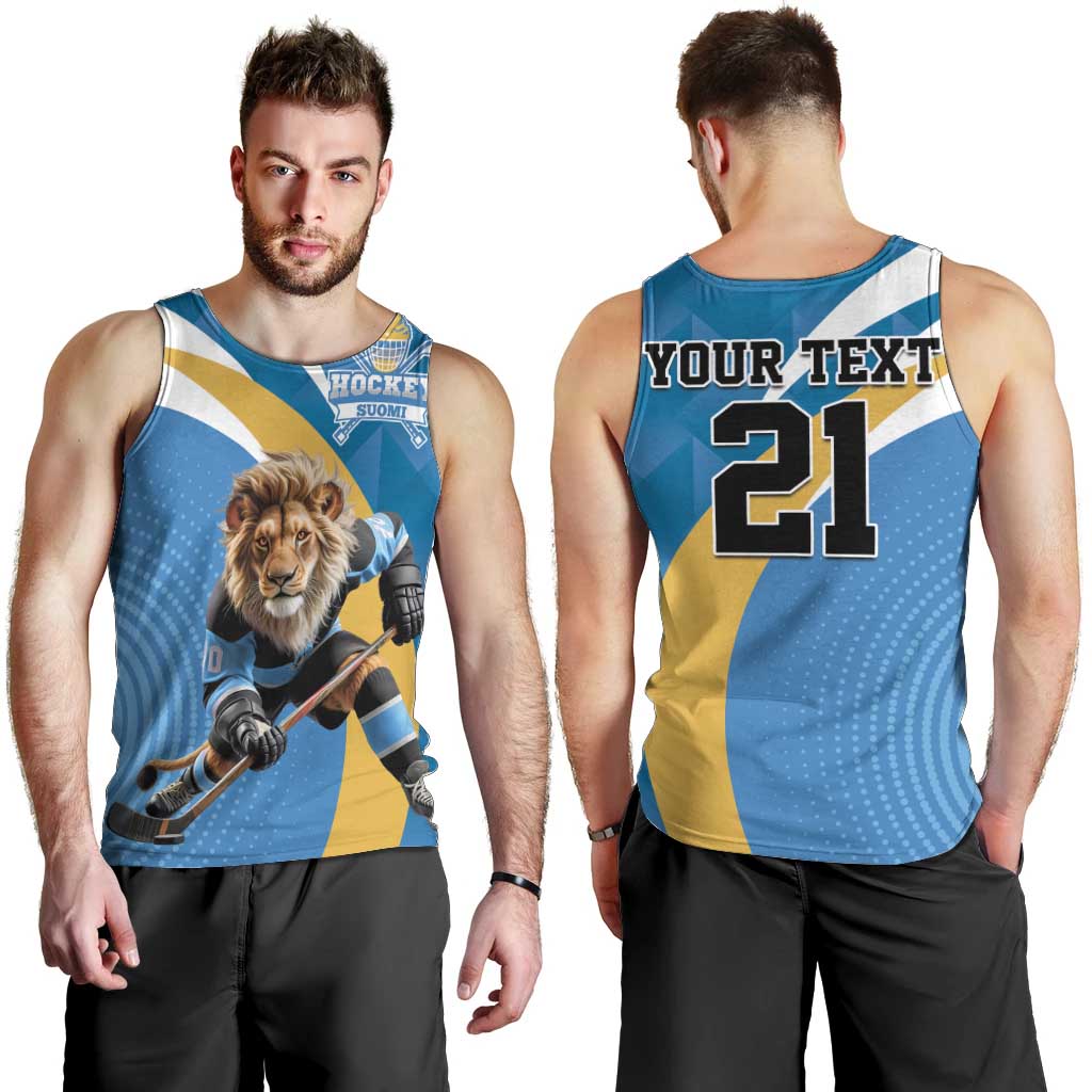 Finland Leijonat Hockey Custom Men Tank Top Suomen Jaakiekkoliitto 4 Nations