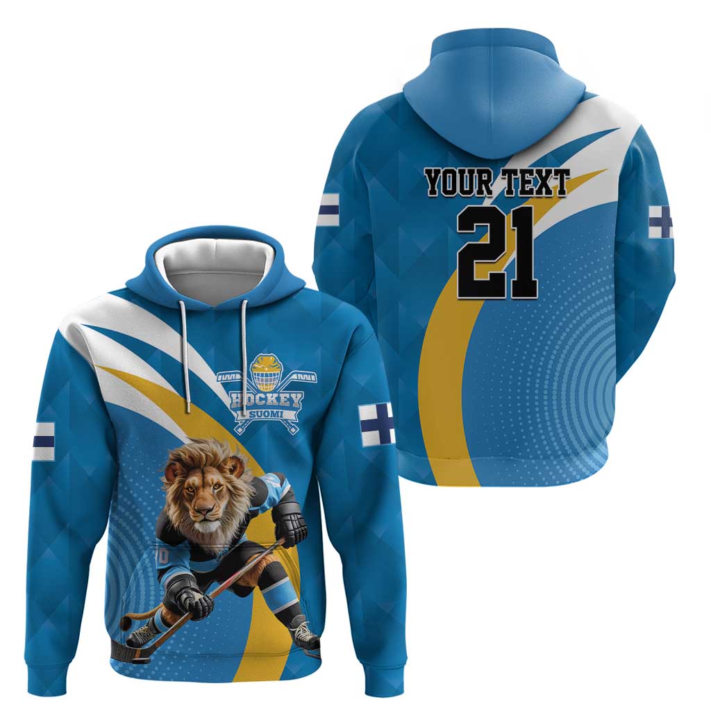 Finland Leijonat Hockey Custom Zip Hoodie Suomen Jaakiekkoliitto 4 Nations