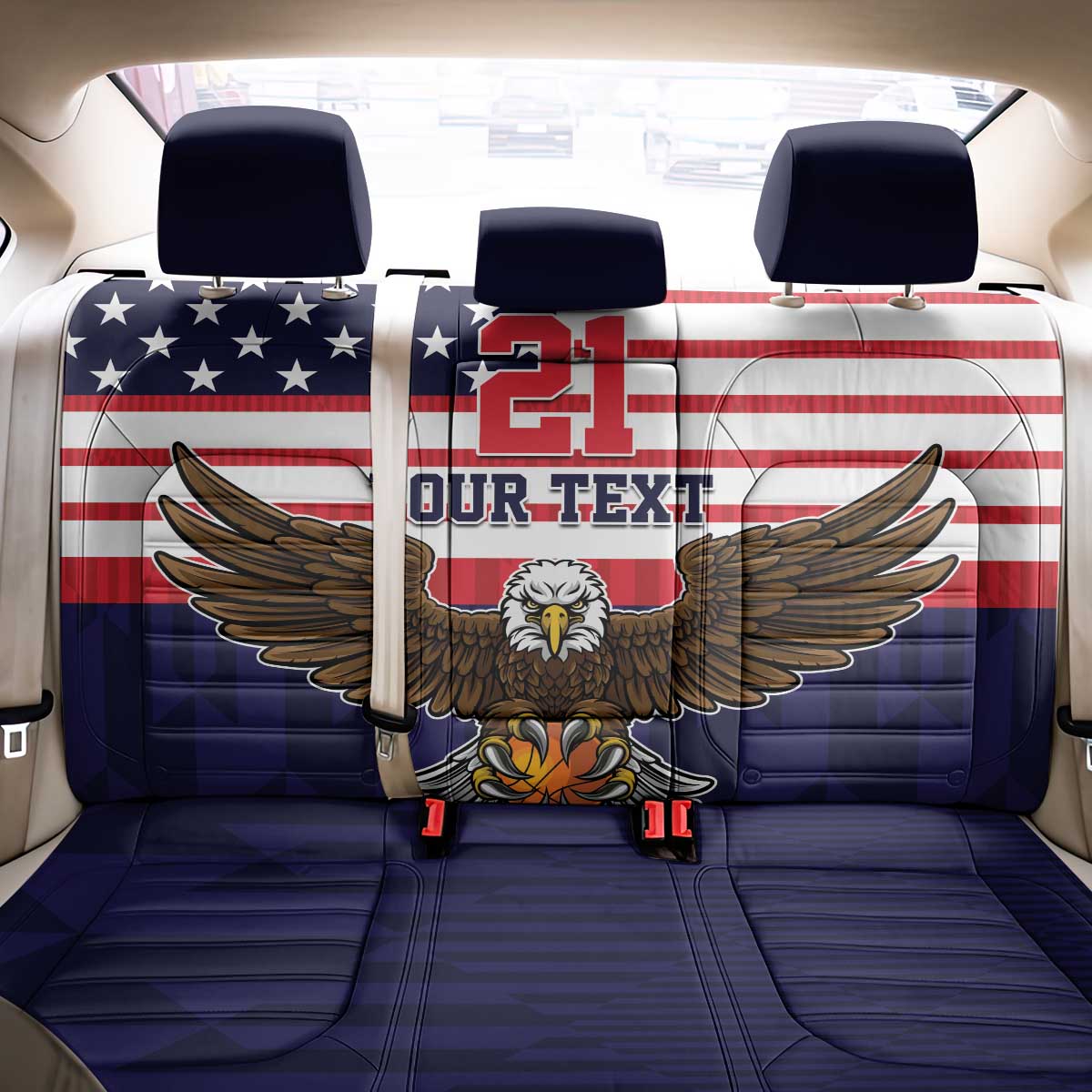 United States Basketball Custom Back Car Seat Cover Team USA One For All