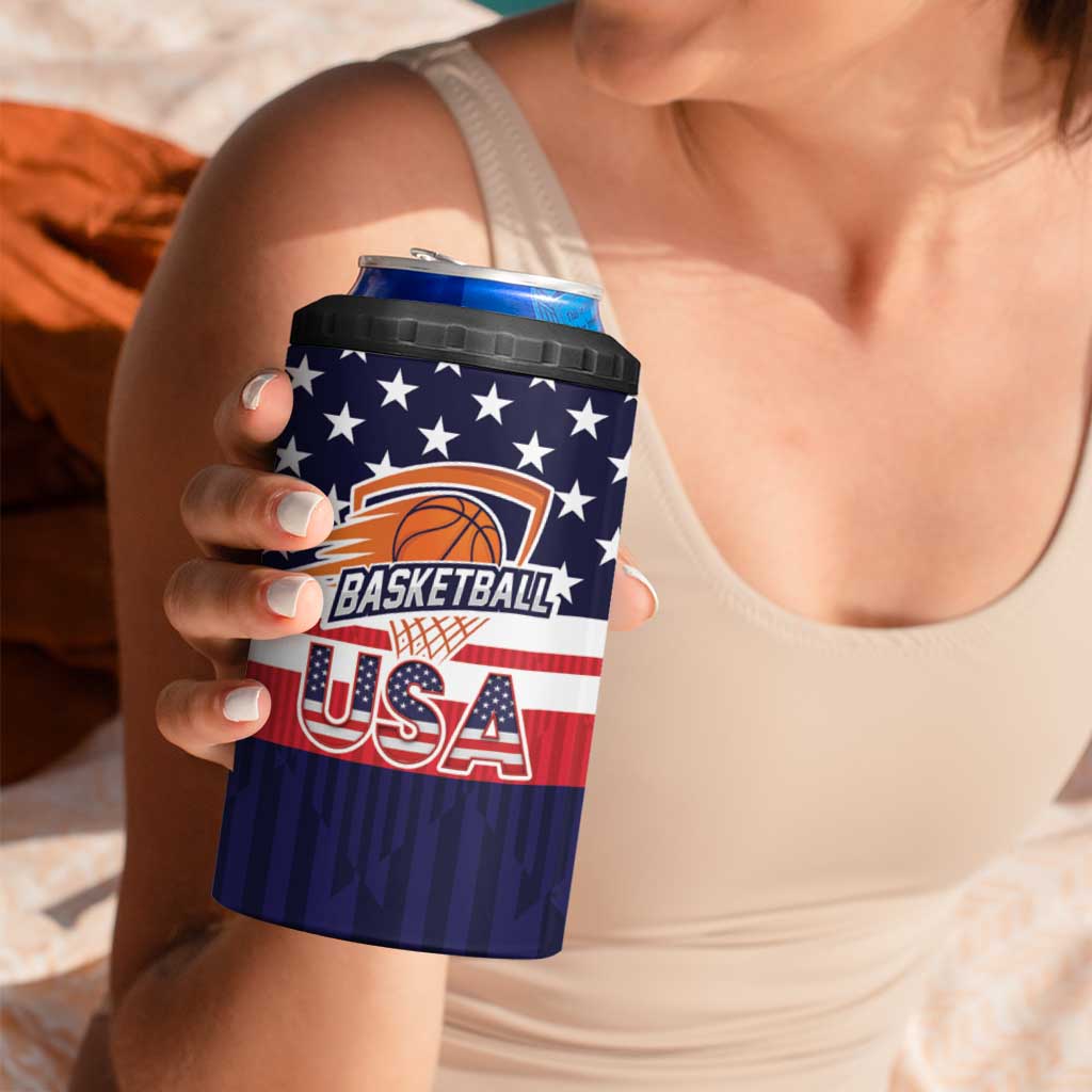 United States Basketball Custom 4 in 1 Can Cooler Tumbler Team USA One For All
