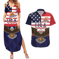 United States Basketball Custom Couples Matching Summer Maxi Dress and Hawaiian Shirt Team USA One For All