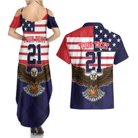 United States Basketball Custom Couples Matching Summer Maxi Dress and Hawaiian Shirt Team USA One For All