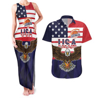 United States Basketball Custom Couples Matching Tank Maxi Dress and Hawaiian Shirt Team USA One For All