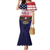 United States Basketball Custom Family Matching Mermaid Dress and Hawaiian Shirt Team USA One For All