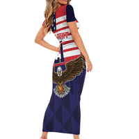 United States Basketball Custom Family Matching Short Sleeve Bodycon Dress and Hawaiian Shirt Team USA One For All