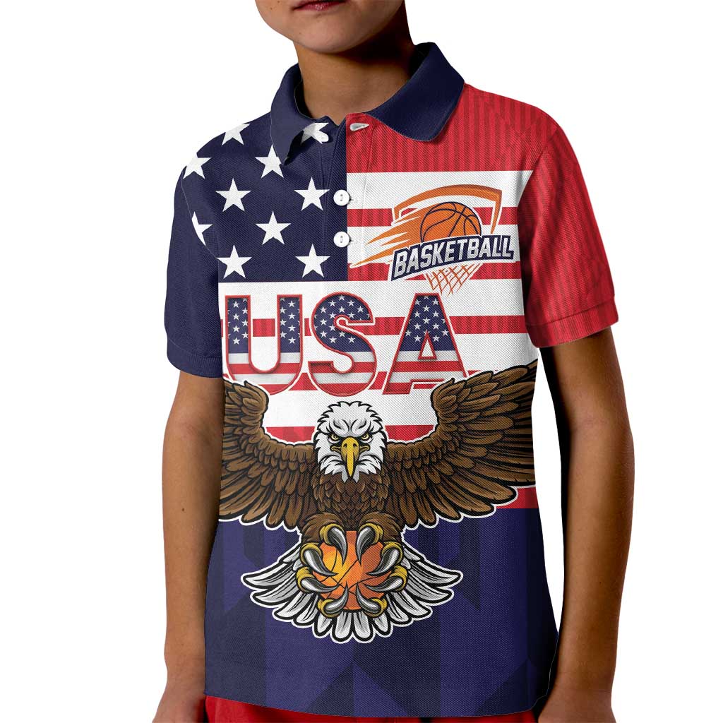 United States Basketball Custom Kid Polo Shirt Team USA One For All