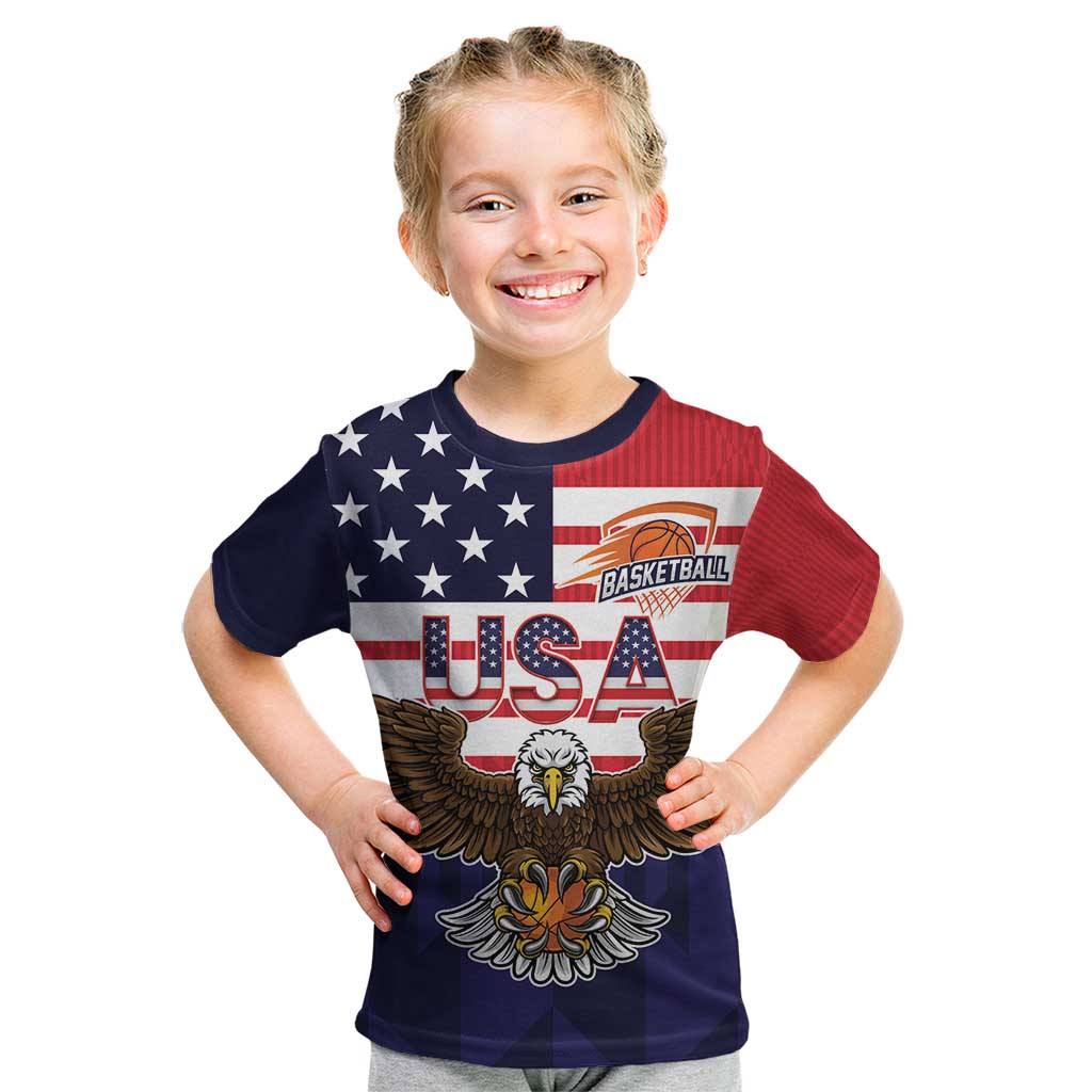 United States Basketball Custom Kid T Shirt Team USA One For All