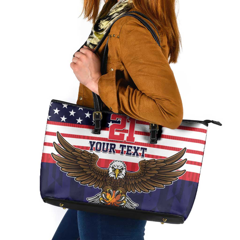 United States Basketball Custom Leather Tote Bag Team USA One For All