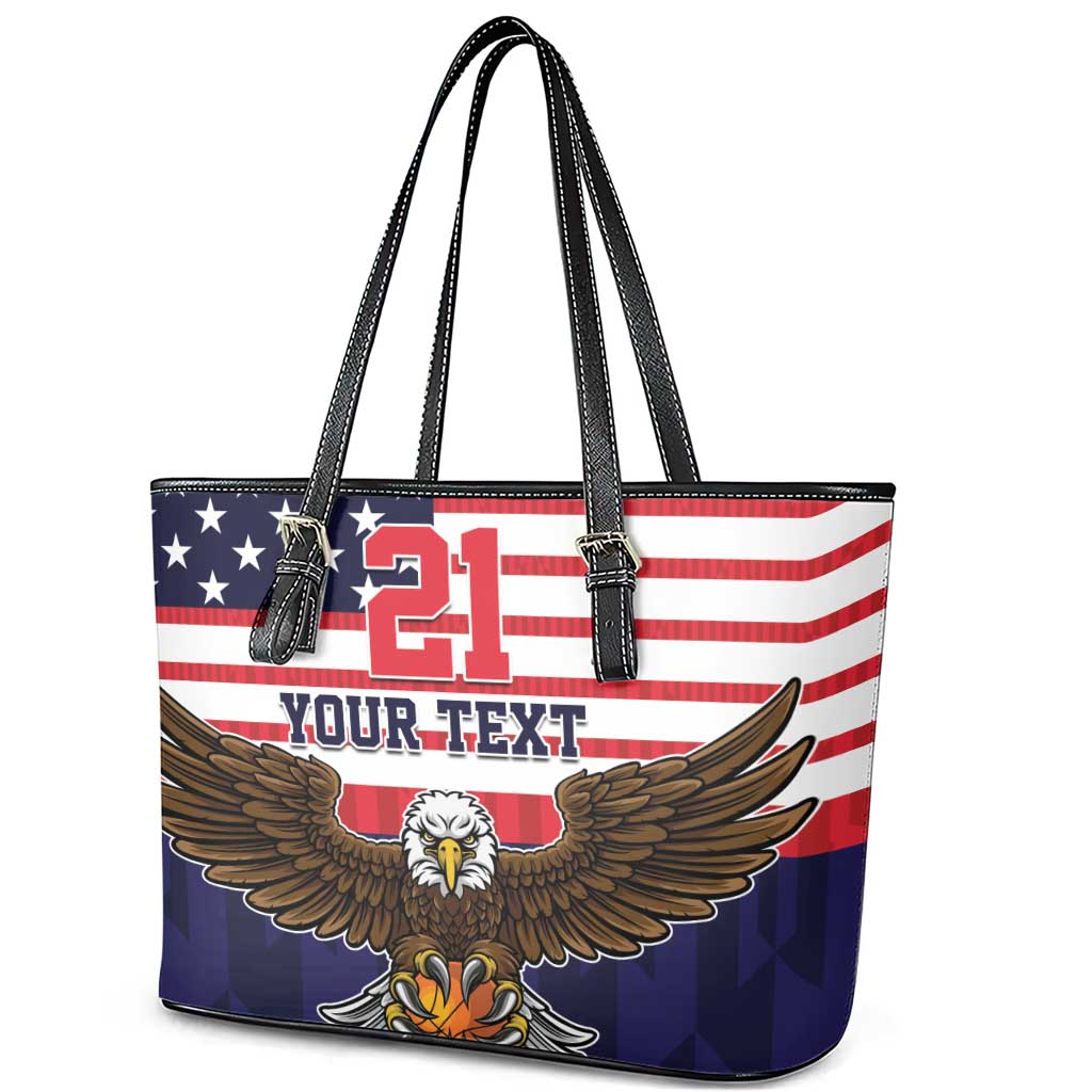 United States Basketball Custom Leather Tote Bag Team USA One For All