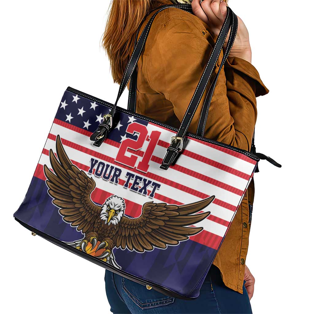 United States Basketball Custom Leather Tote Bag Team USA One For All
