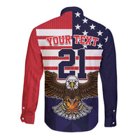 United States Basketball Custom Long Sleeve Button Shirt Team USA One For All