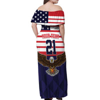United States Basketball Custom Off Shoulder Maxi Dress Team USA One For All