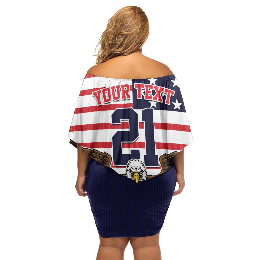 United States Basketball Custom Off Shoulder Short Dress Team USA One For All